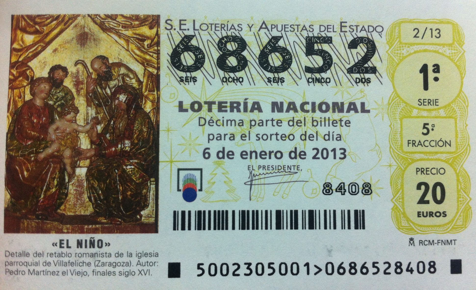 Lotería del Niño 2013. Ya disponible ON LINE